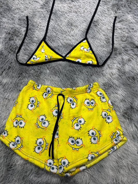 Bob esponja Top con short unitalla de afelpado