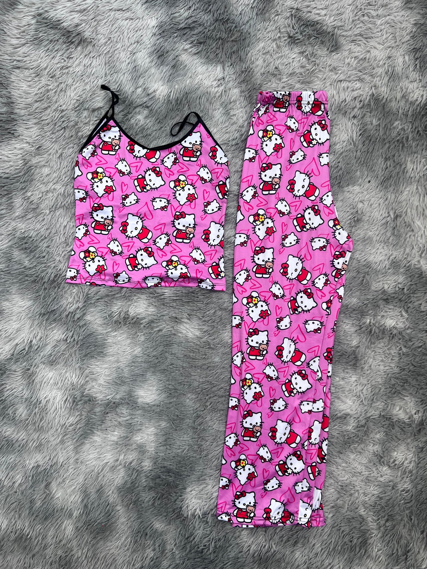 hello kitty corazón blusa con pantalón pijama de dama