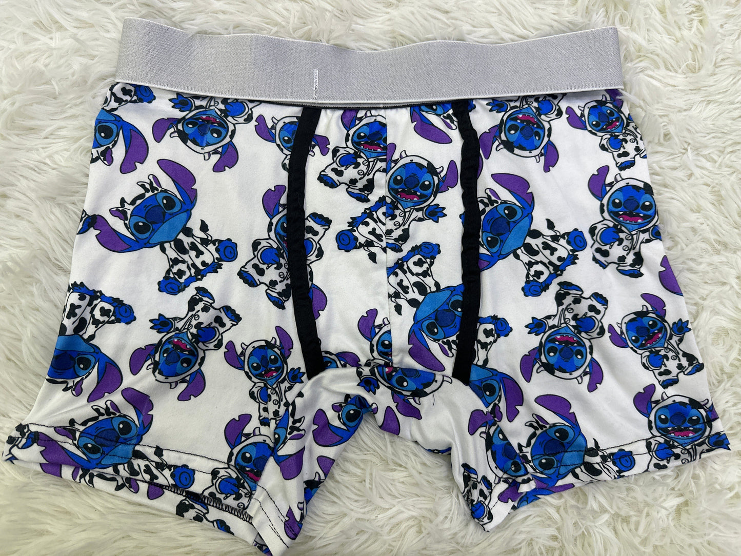 Stitch Cow Print Shorts Blue duo short con top