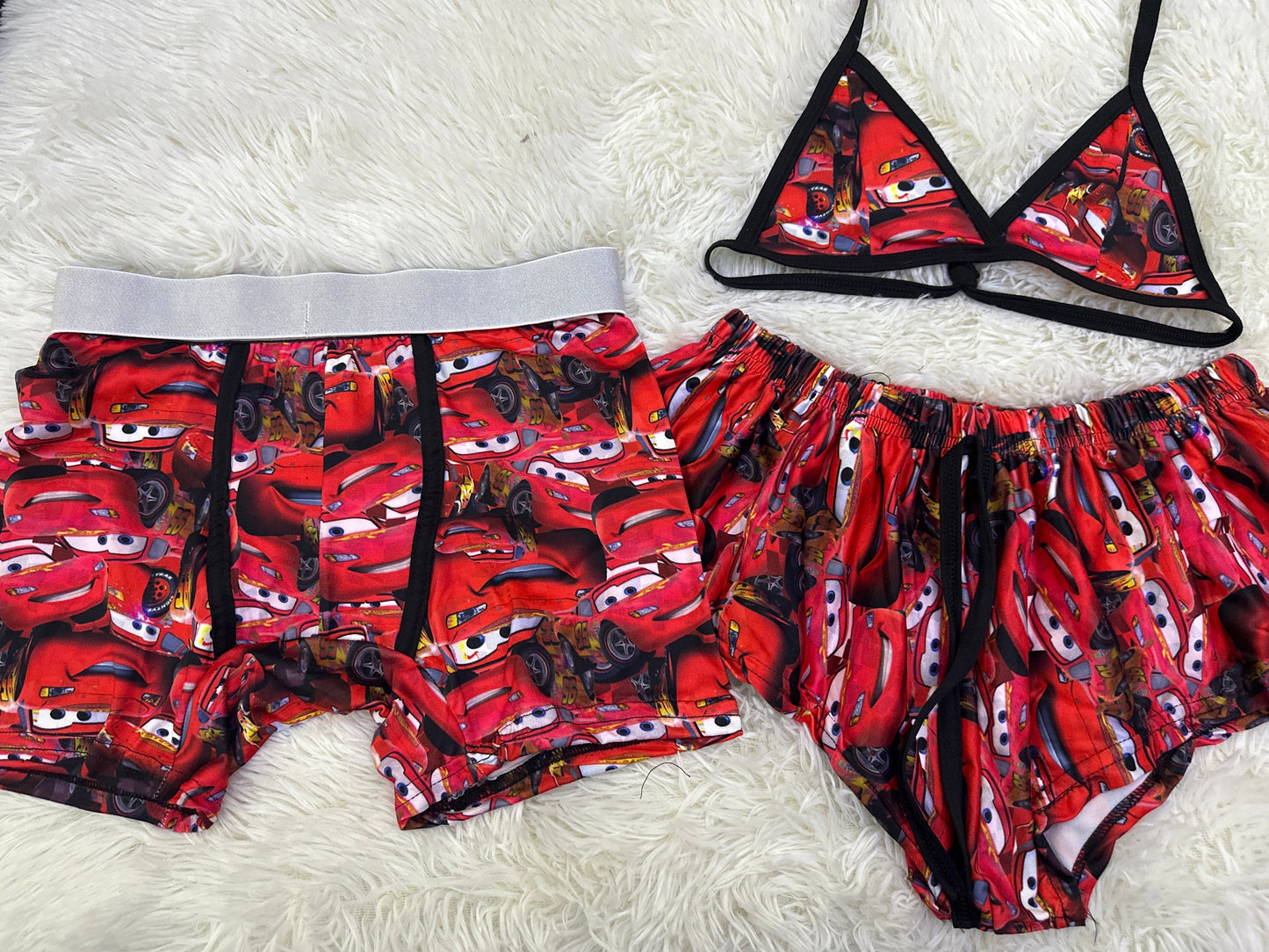 McQueen Print Shorts Rojo duo short con top