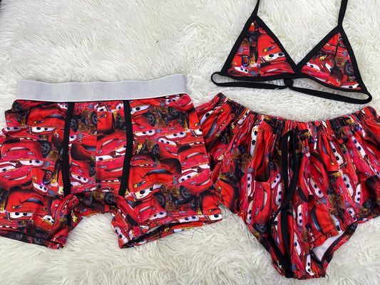 McQueen Print Shorts Rojo duo short con top