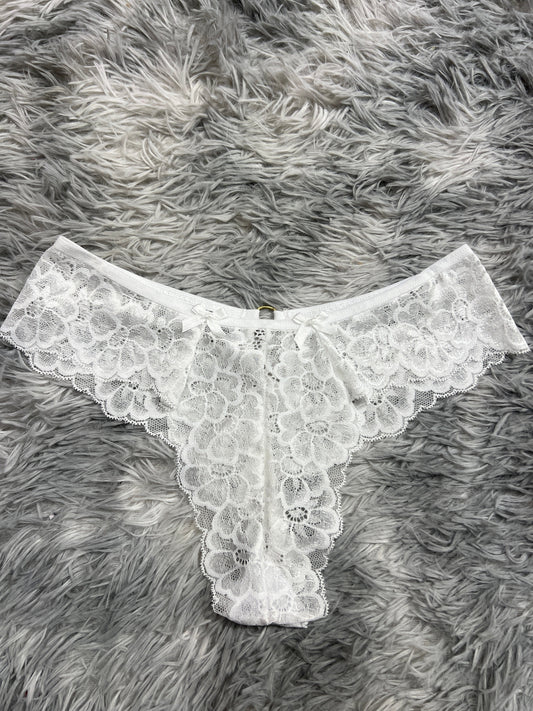 Argolla Detrás Blanco Tanga De Dama