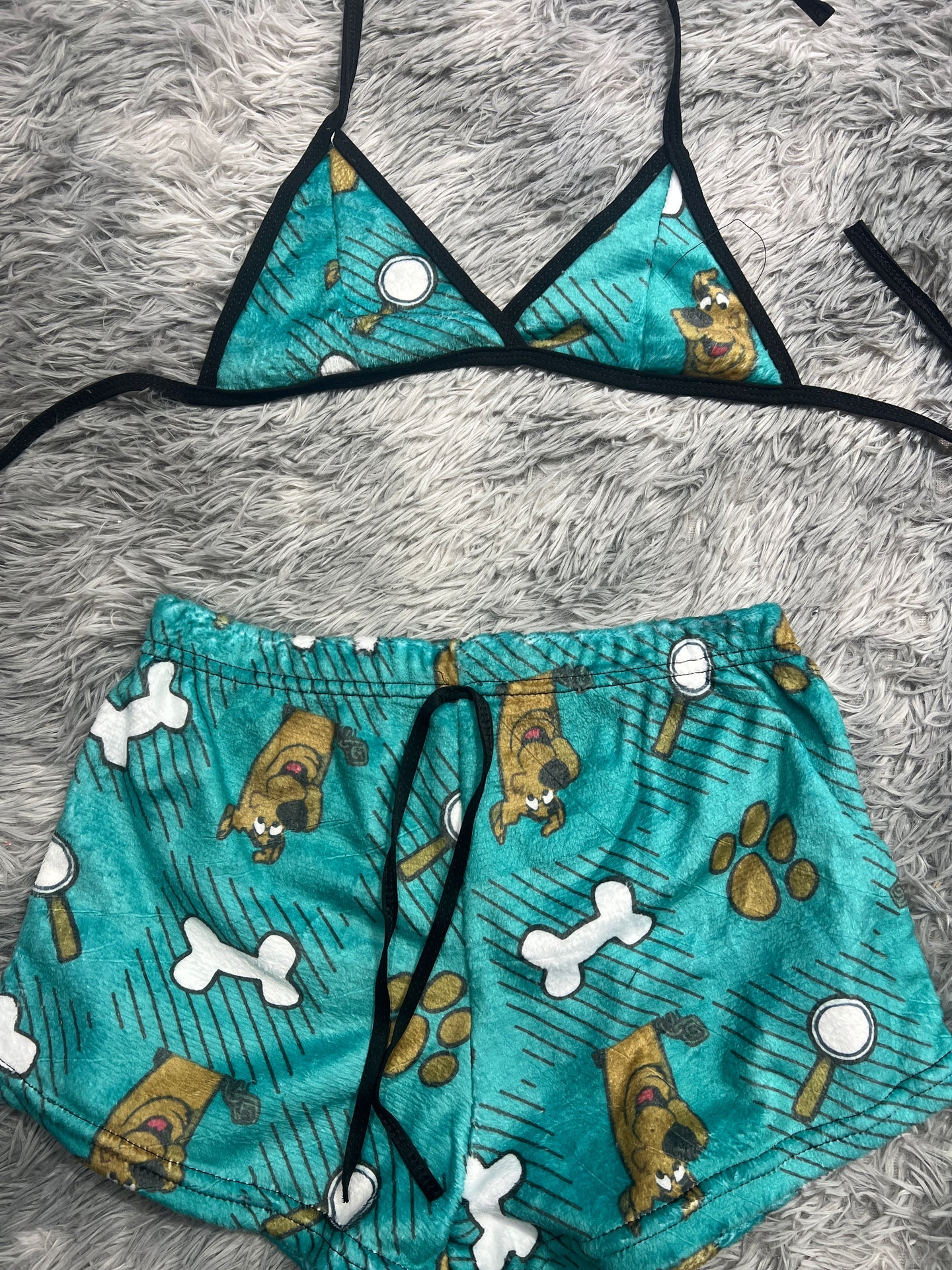 Scoby doo Top con short unitalla de afelpado