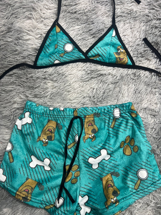 Scoby doo Top con short unitalla de afelpado
