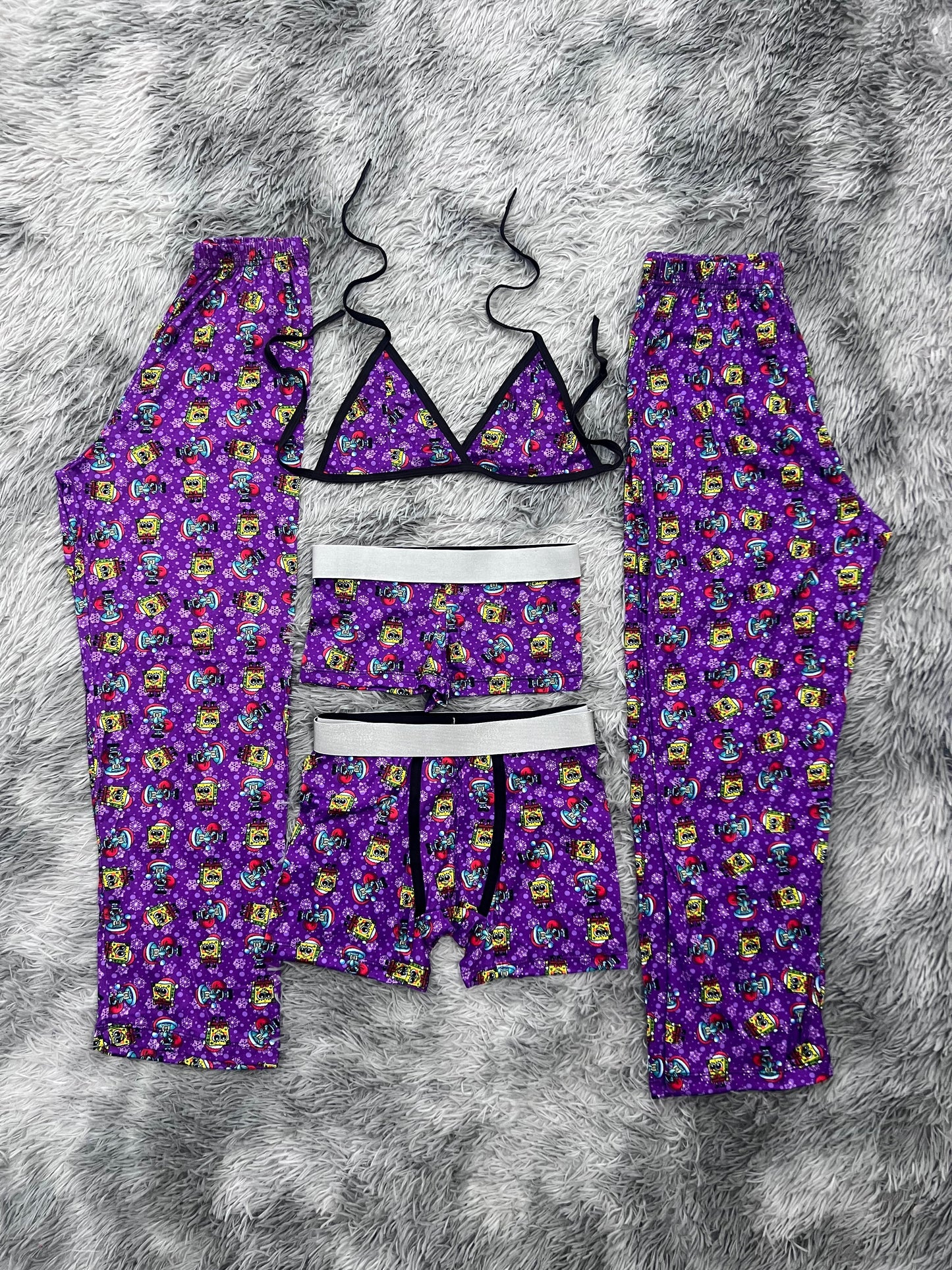 bob esponja navideño pijama 5 piezas