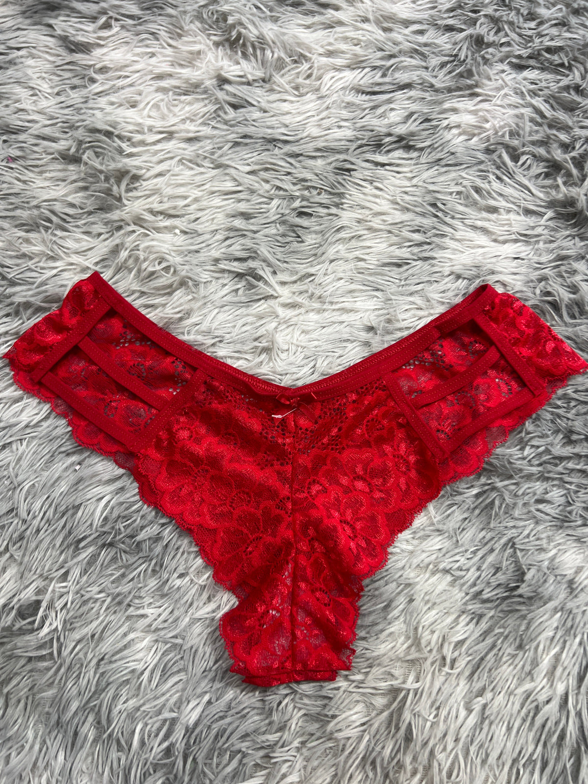 Con Líneas Delanteras Rojo Tanga De Dama