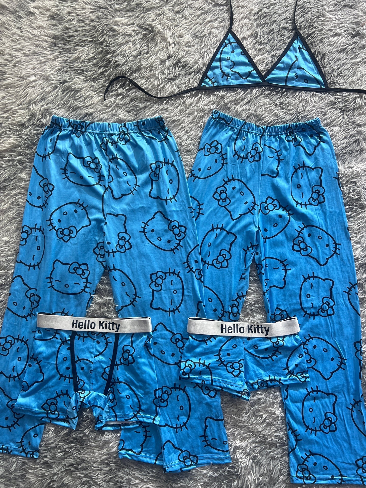 Hello kitty caras azules pijama 5 piezas