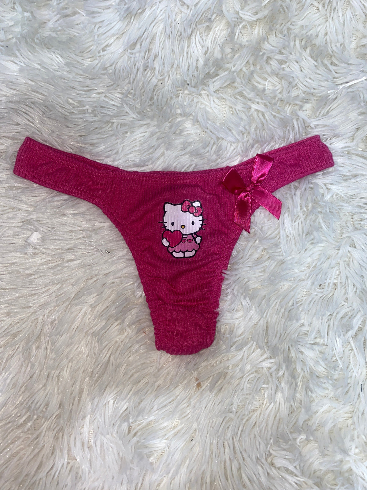Tanga De Dama Gruesa  Hello Kitty Color Rosa Fuerte