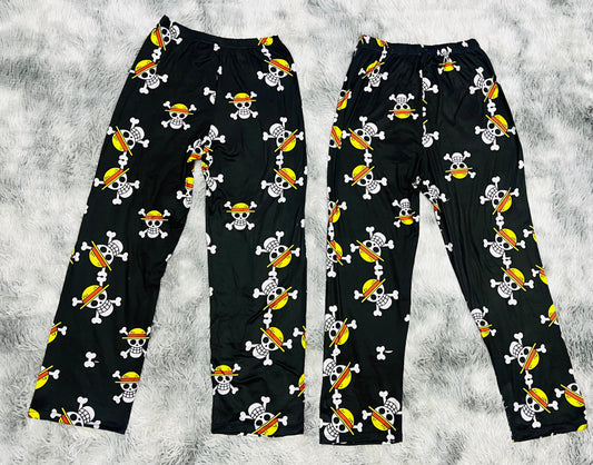 Luffy One Piece Sin Color Duo de pijama afelpada.