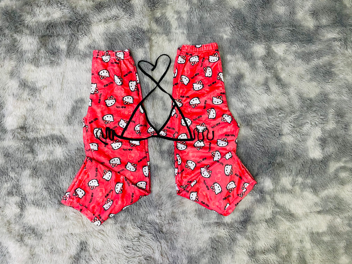 Kitty Rosa pijama afelpada duo