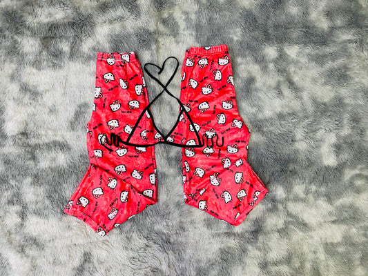 Kitty Rosa pijama afelpada duo