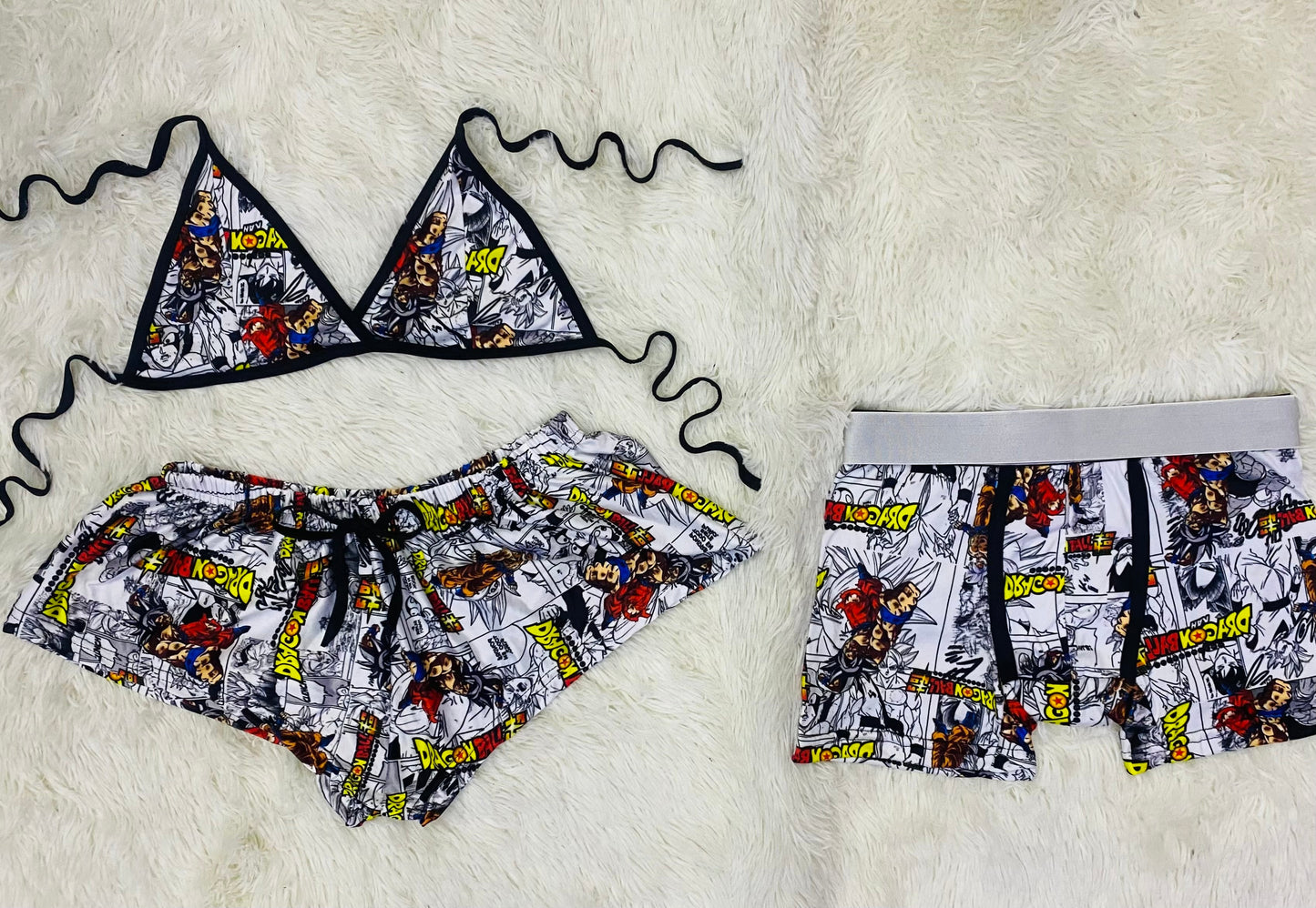 Goku Cosmic Shorts Azul duo short con top