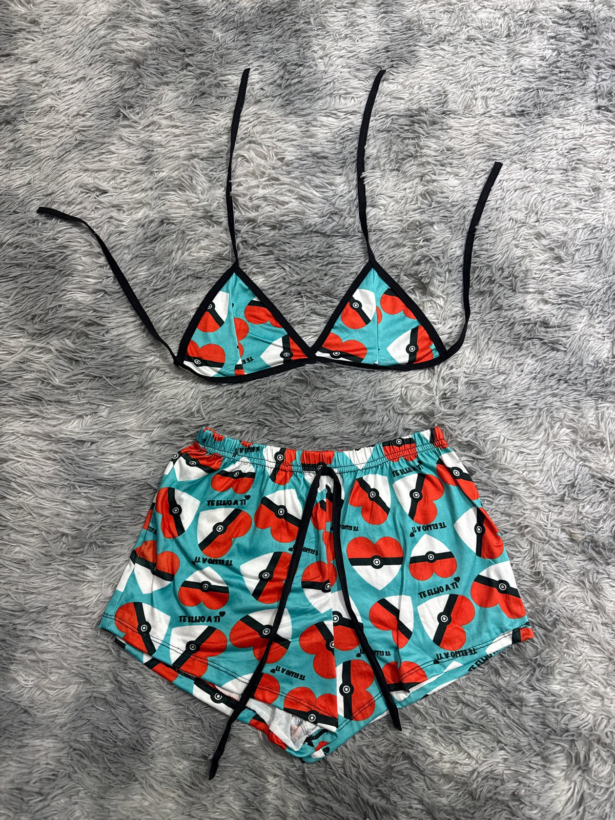 Pokemon Top Con Short Unitalla De Brush