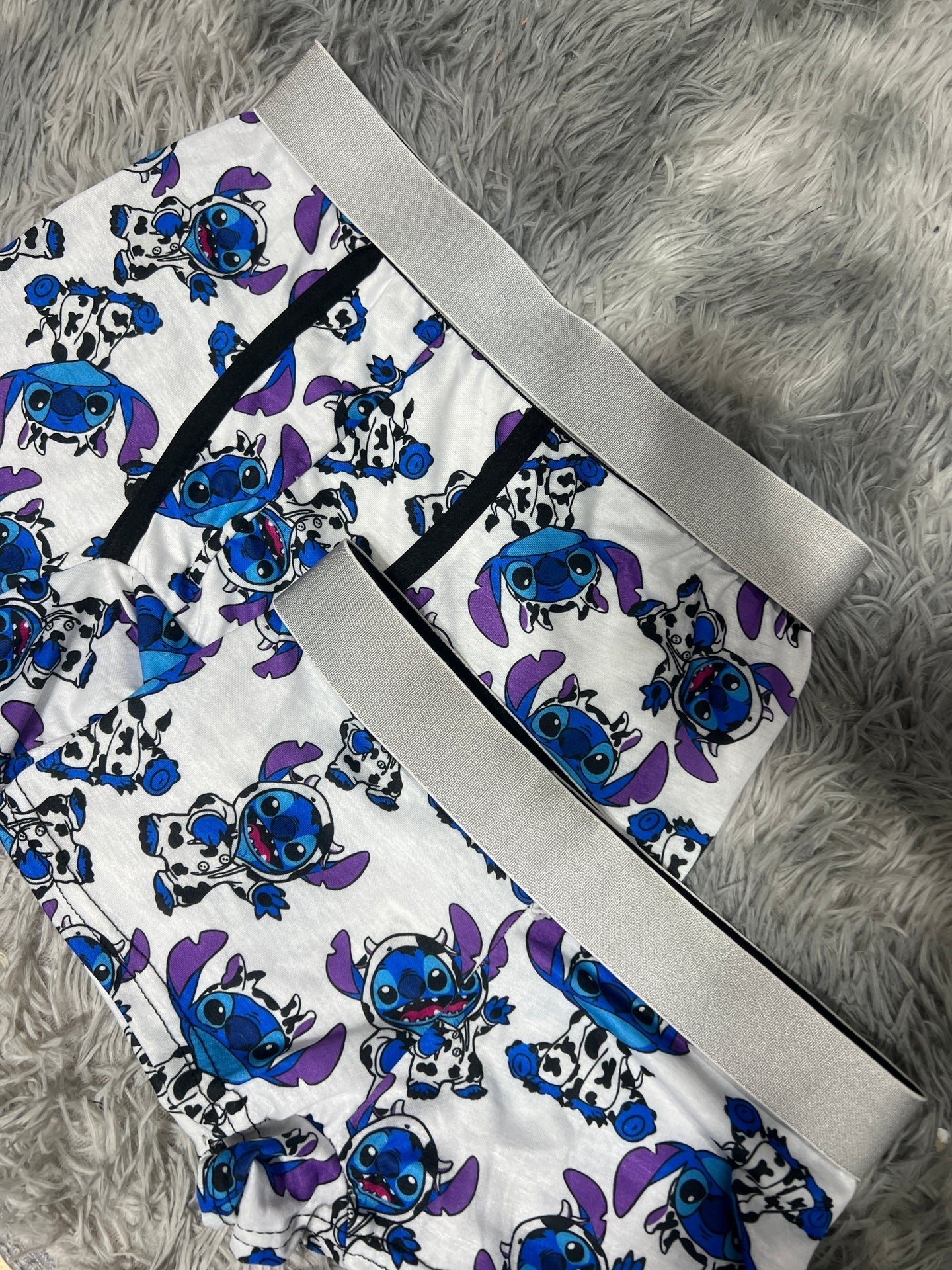 stitch vaquita fondo blanco dúo con boxer xl