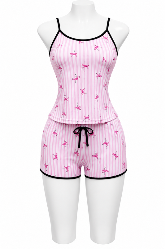 moños rosa blusa con short