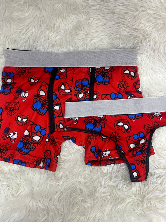 Kitty Spiderman Rojo duo unitalla con tanga