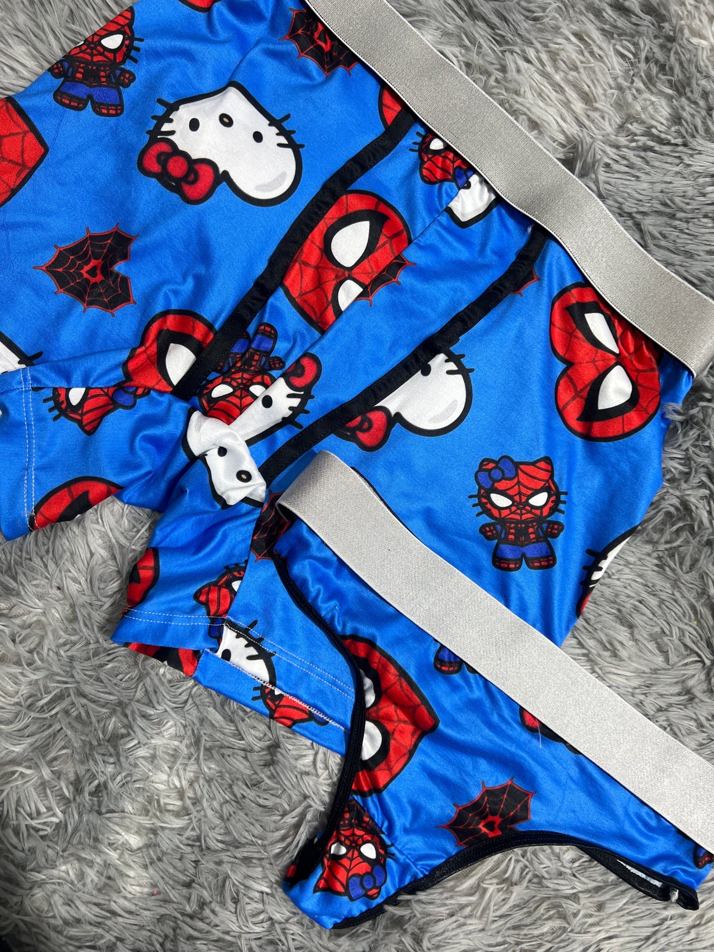 spider kitty azul duo de tanga XL