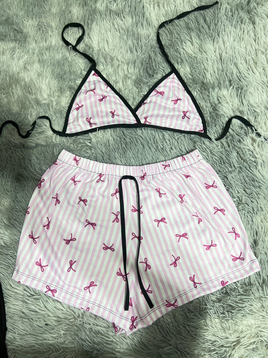 Moños Rosas Top Con Short Unitalla De Brush