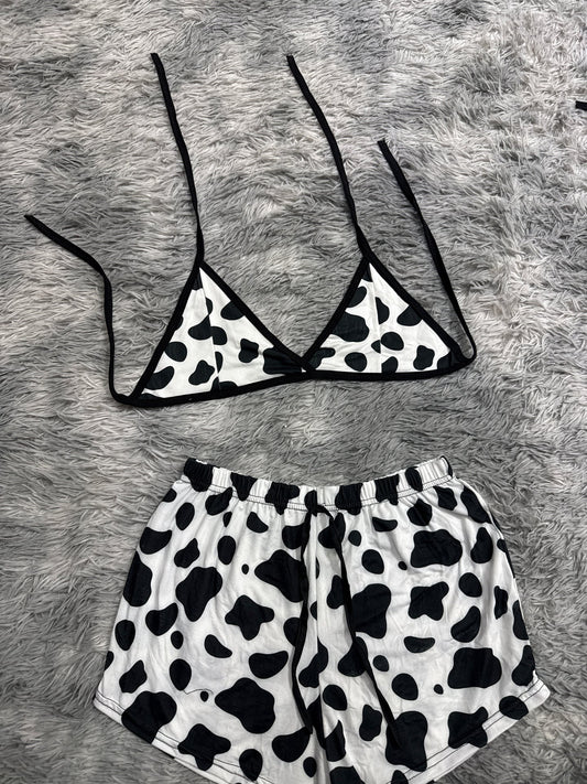 Vaca Top con short unitalla de brush