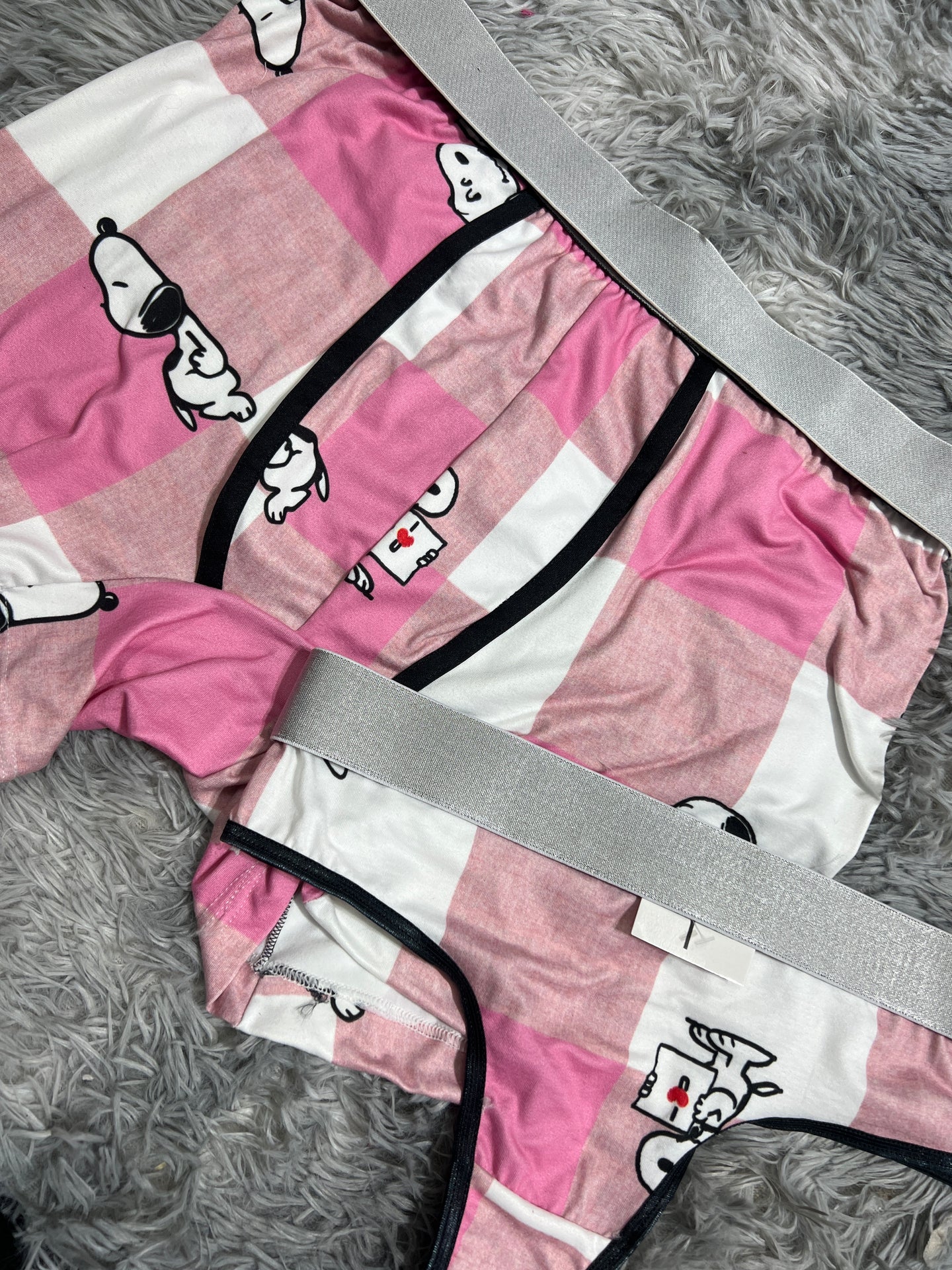 snoopy rosa duo de tanga XL
