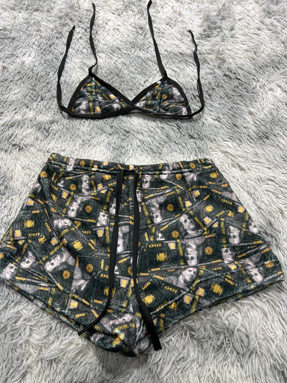 Dólares Dorado Top Con Short Unitalla De Afelpad