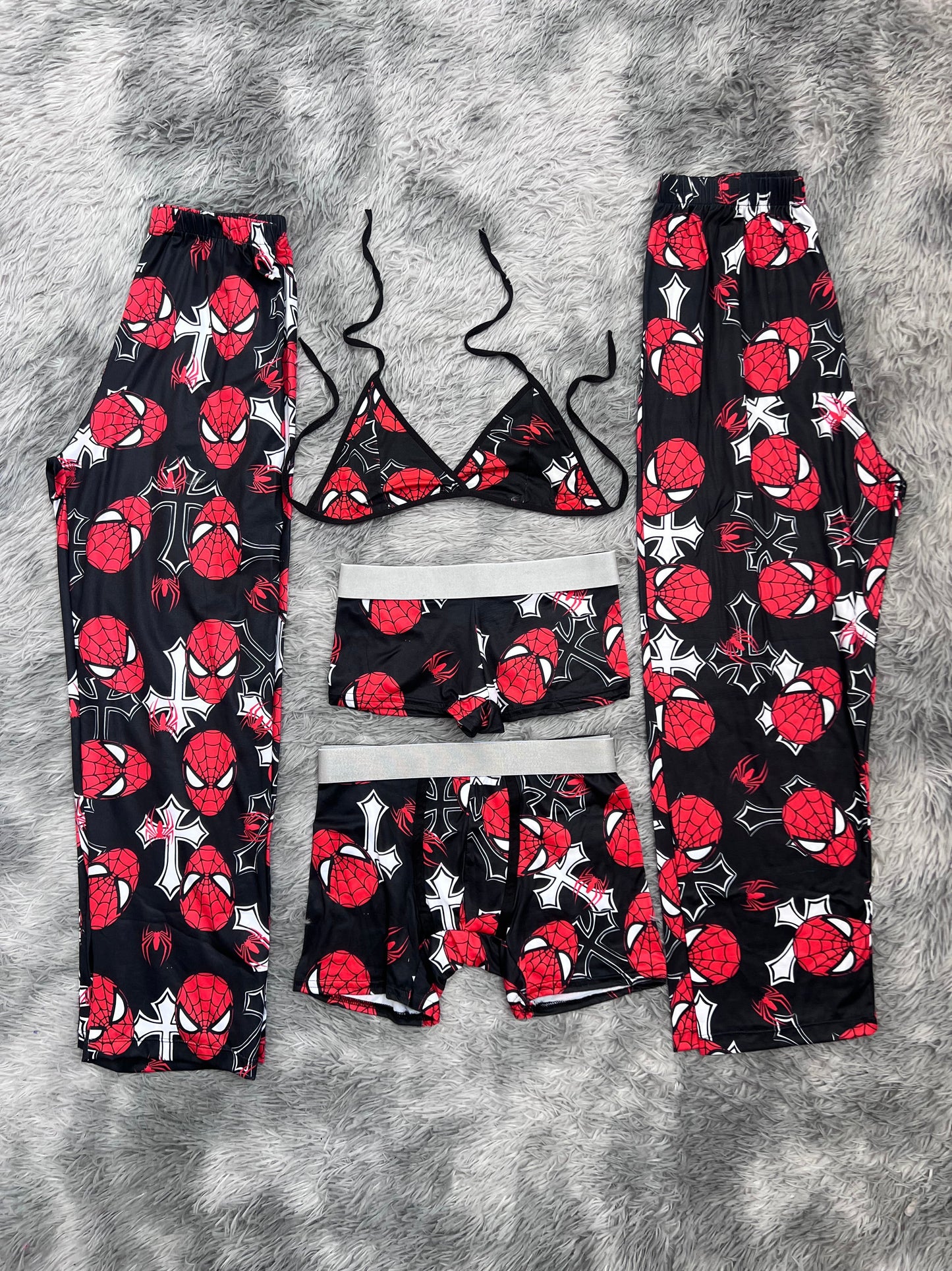 spiderman x cruz pijama 5 piezas