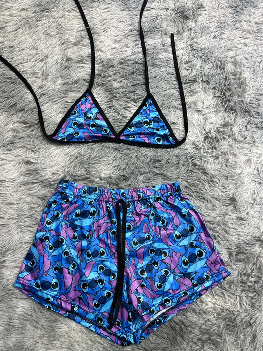 Stitch Top con short unitalla de brush