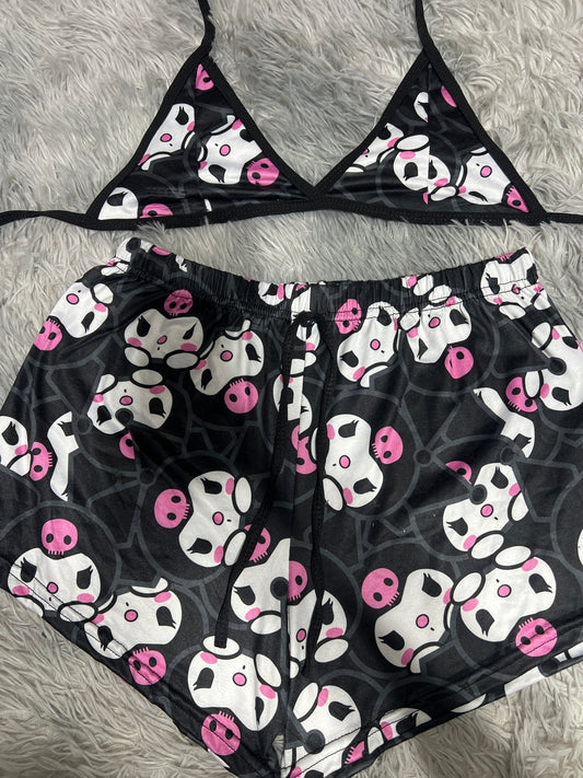 Caras Kuromi Top con short unitalla de brush