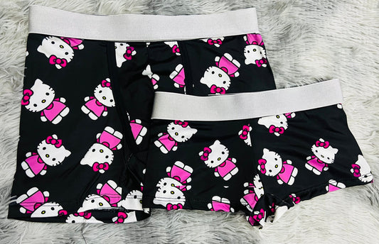 Hello Kitty Negro Duo Unitalla Con boxer. xl