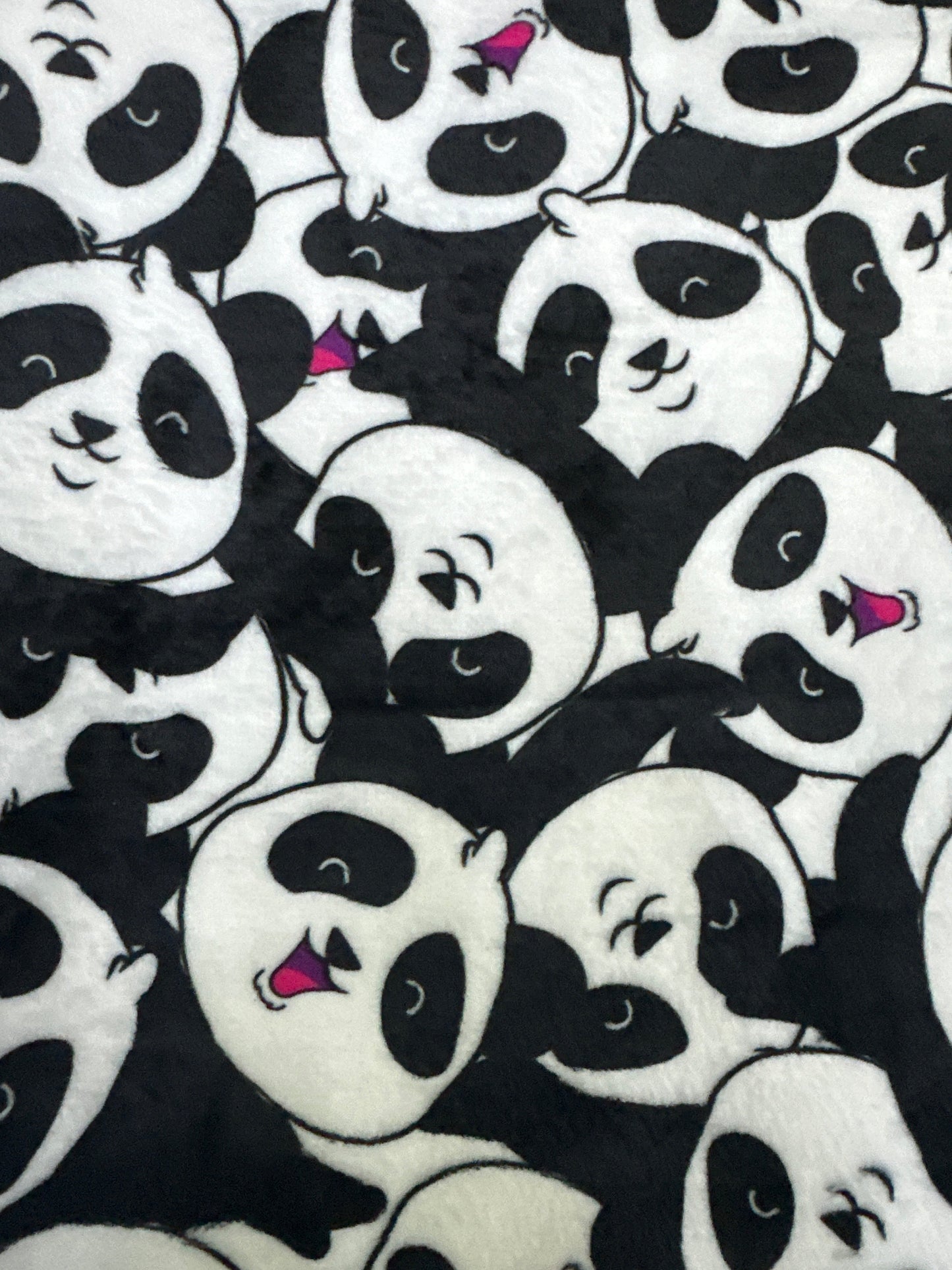 Panda Negro Y Blanco Duo de pijama afelpada.