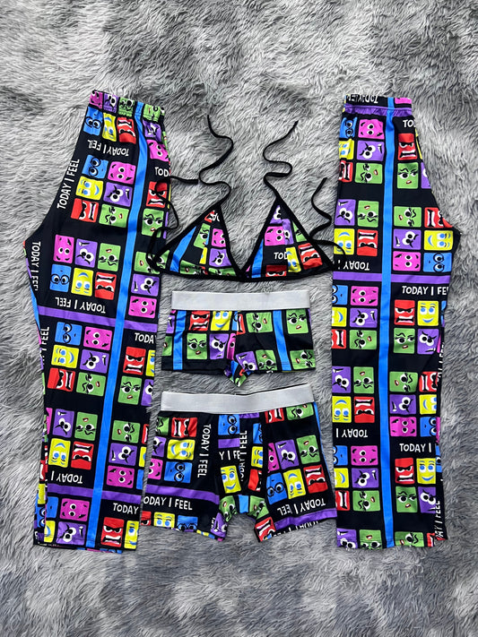 intensamente animado pijama 5 piezas