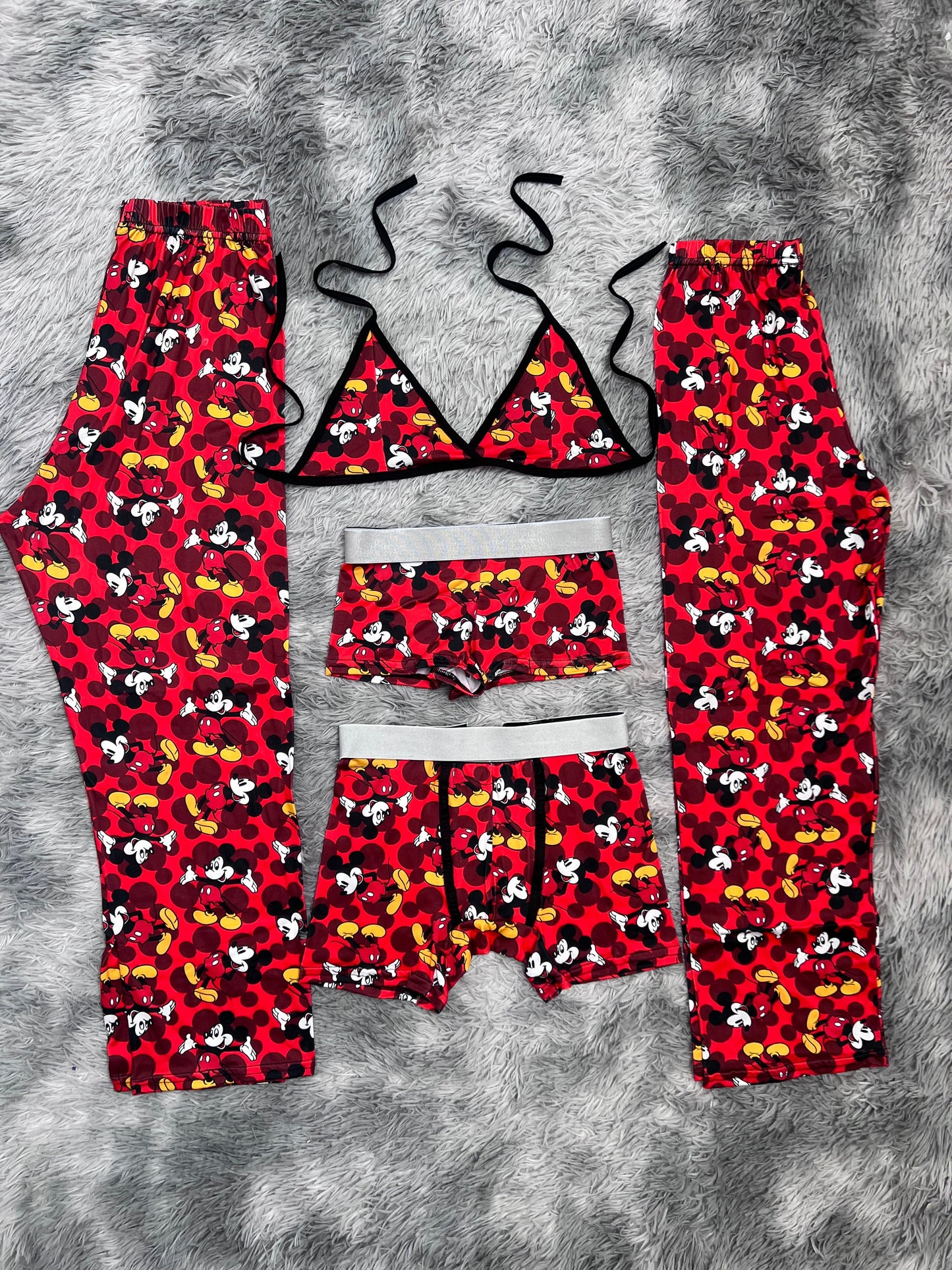 micky mouse rojo pijama 5 piezas