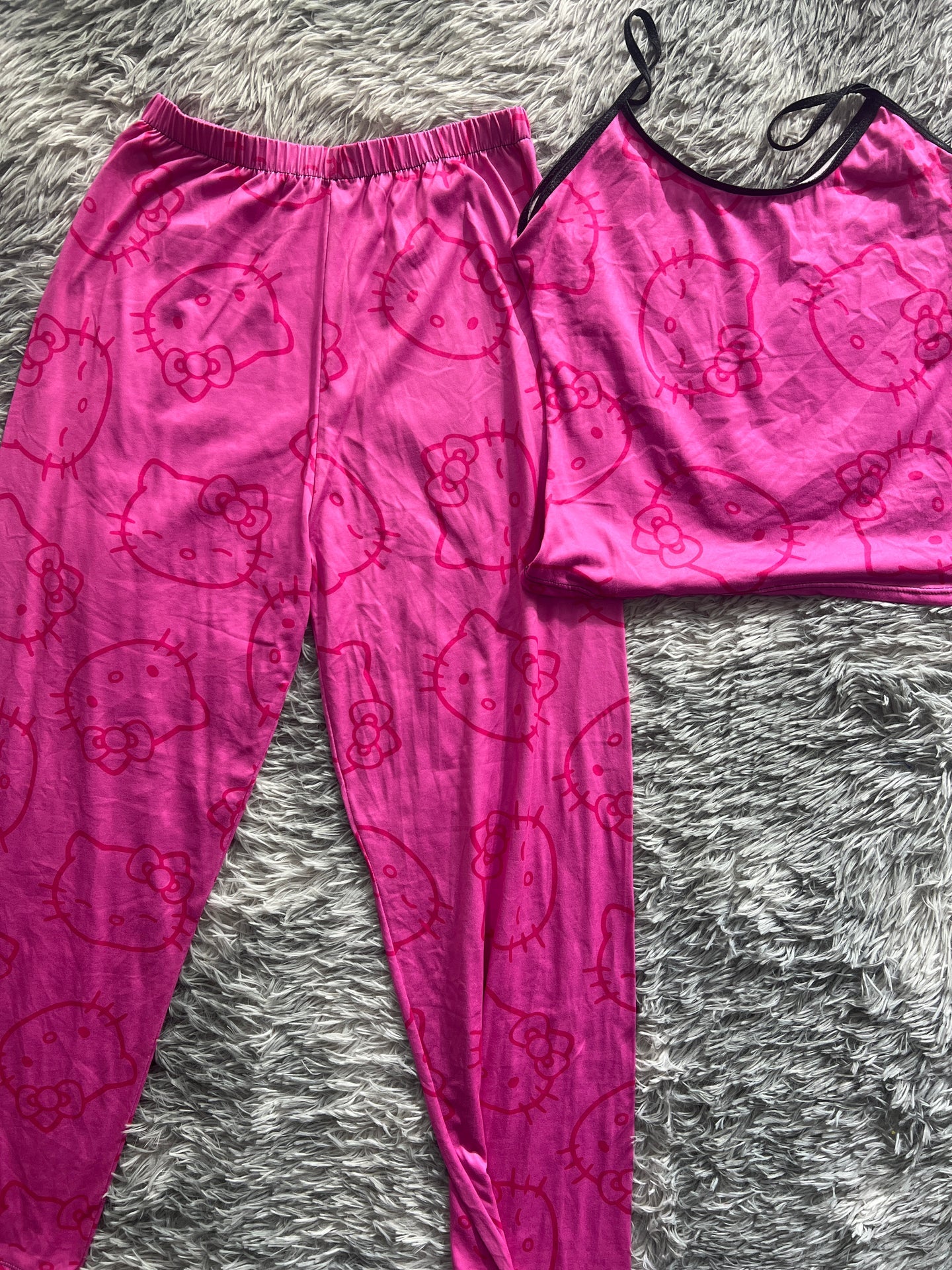 Hello kitty Rosa blusa con pantalón pijama de dama