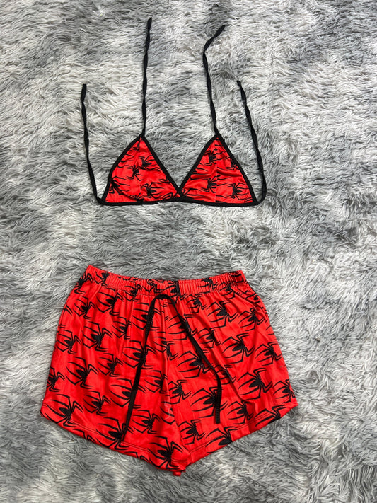 spiderman arañas Top con short unitalla de brush
