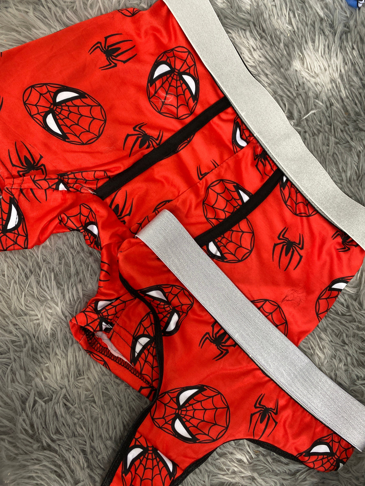 Spiderman fondo rojo Duo Unitalla Con Tanga