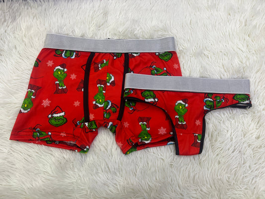 Grinch Snowflakes Green duo unitalla con tanga