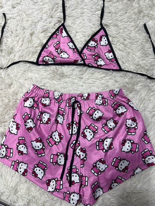 Hello Kitty Top Con Short Unitalla De Brush