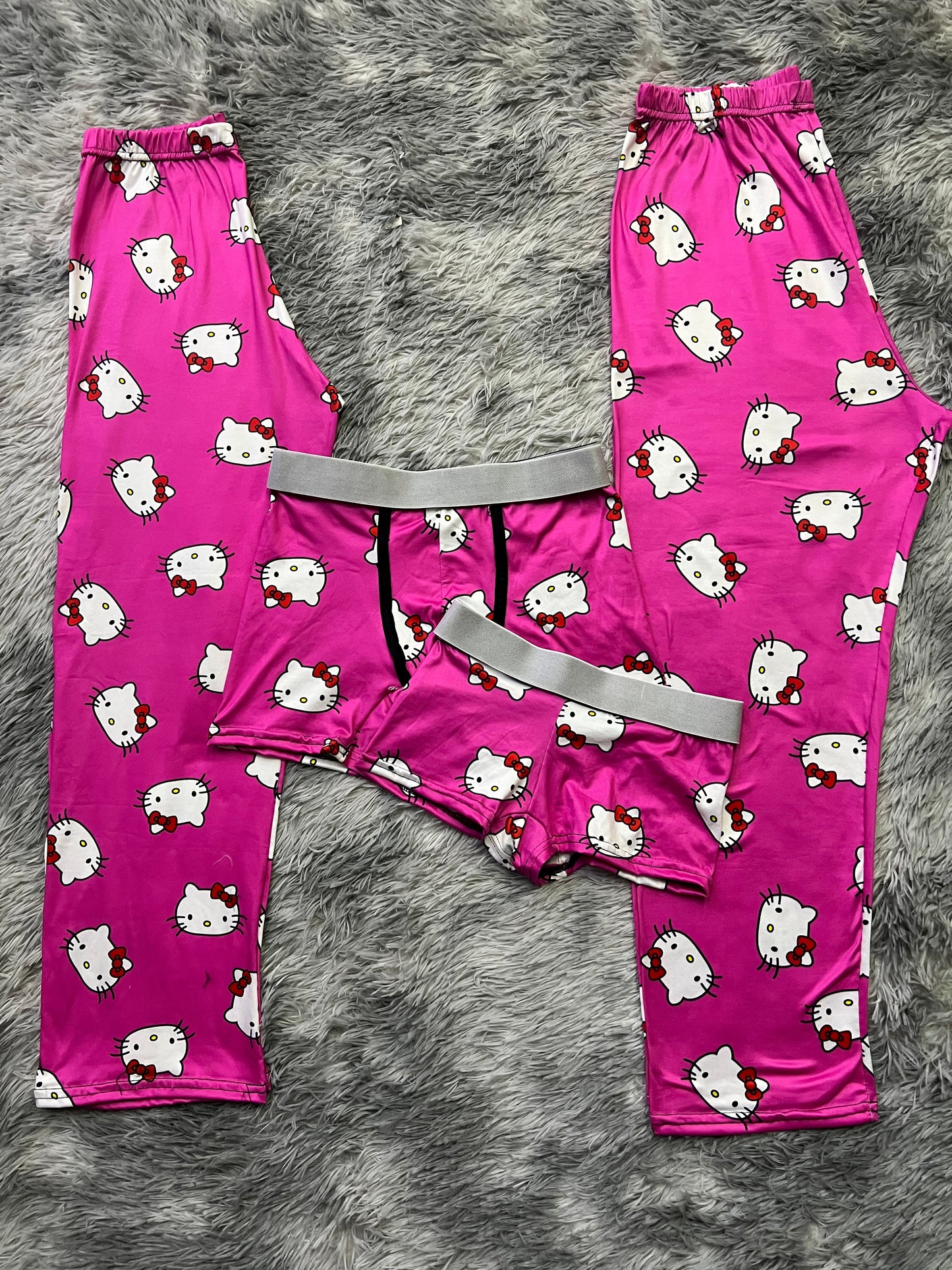 Caras Gato Multicolor Duo De Pijama De 5 Piezas.
