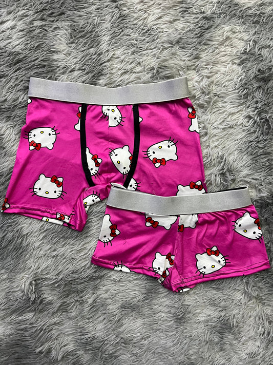 Rostros De Gato Rosa Duo Unitalla Con boxer