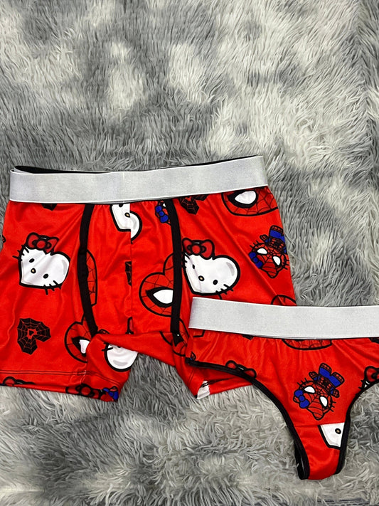 SpiderKitty Rojo duo unitalla con tanga