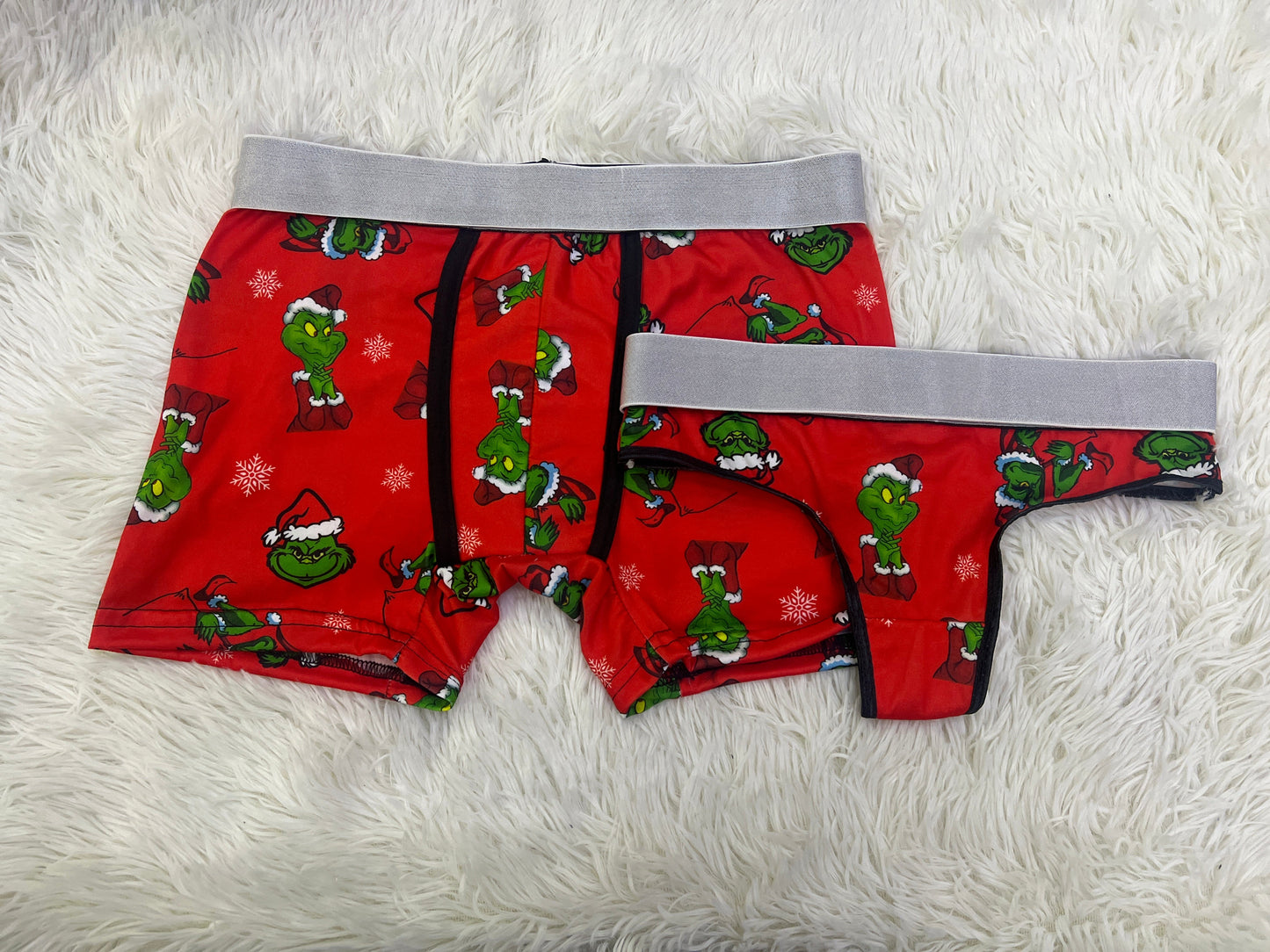 Grinch Snowflakes Green duo unitalla con tanga