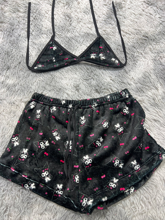 Kuromi Top con short unitalla de afelpad