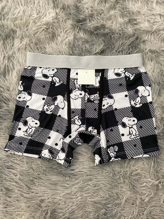 Snoopy cuadros rayados Boxer De Hombre unitalla