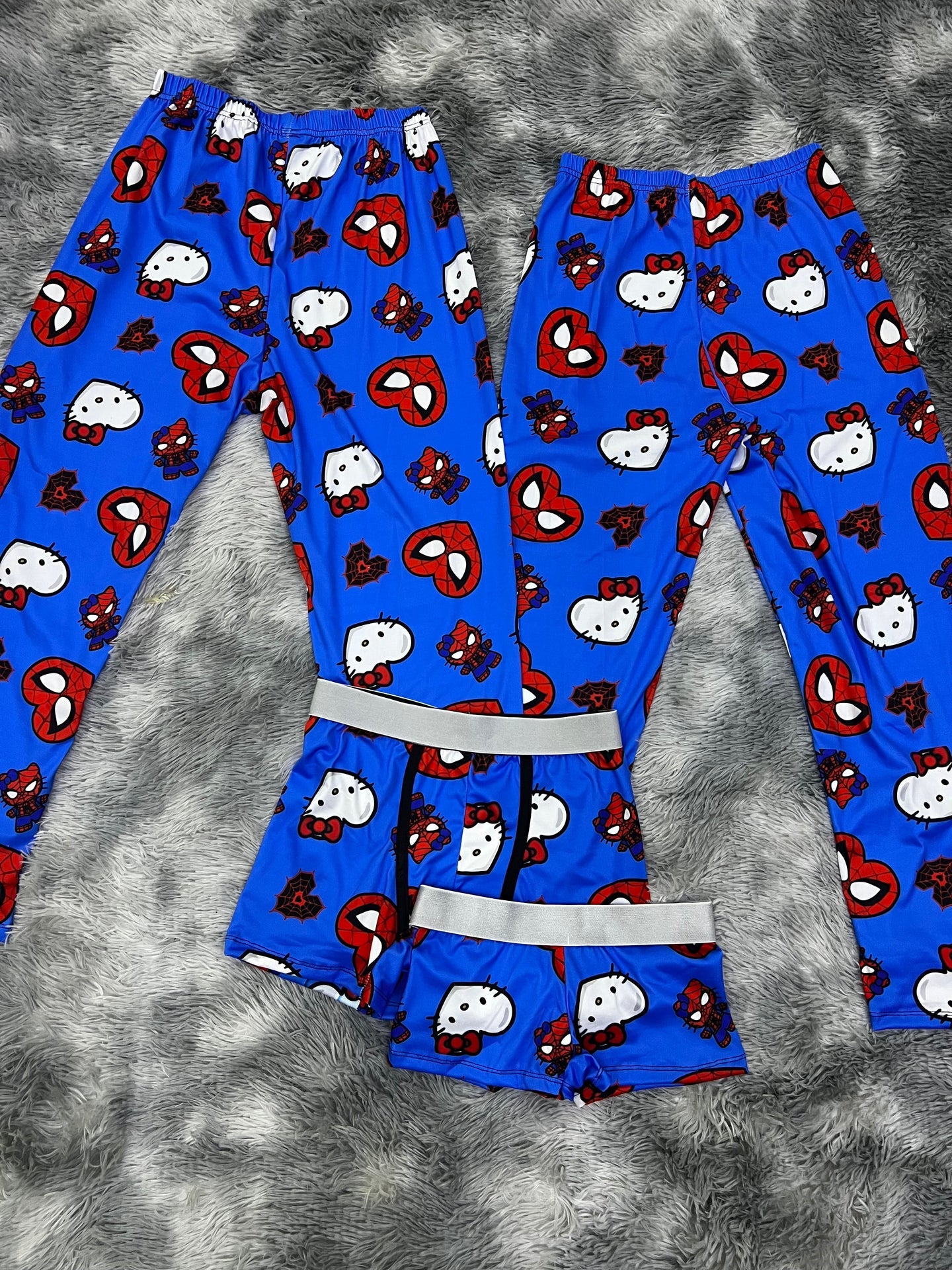 Spiderkitty Blue 5 piece pajama set Nightwear 😺