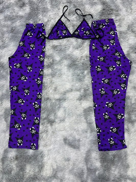 Kuromi Peluche Sin Color Duo de pijama afelpada