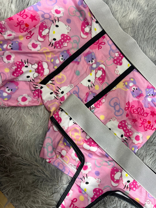 Hello Kitty Rosa Boxer Con Tanga Unitalla