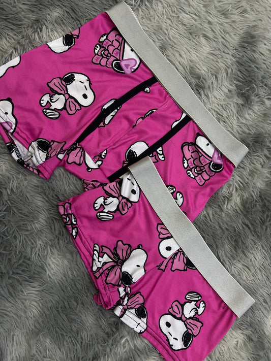 Snoopy Rosa Duo Unitalla Con boxer.