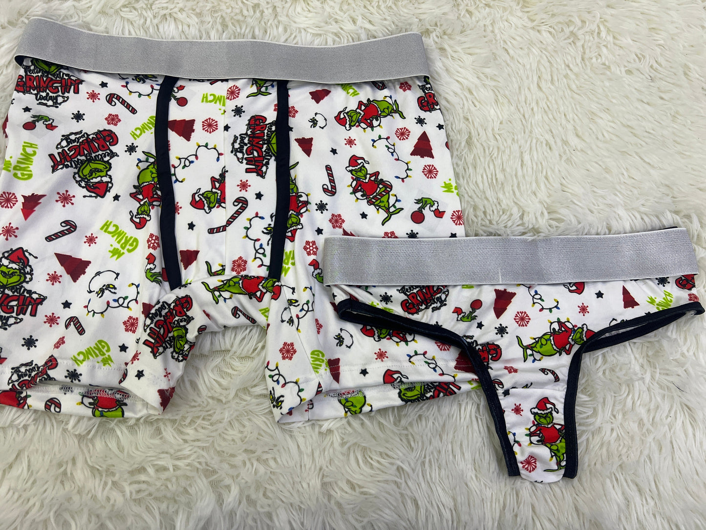 Grinch Blanco duo unitalla con tanga