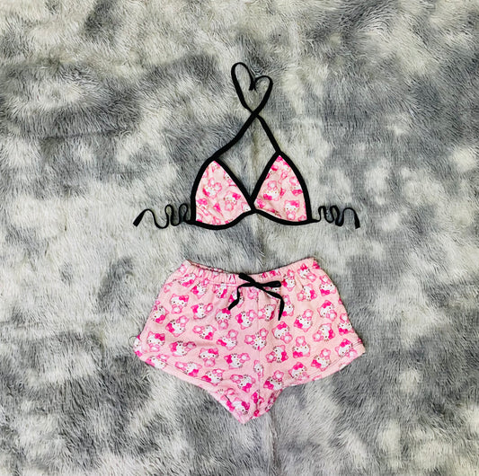 Short con top afelpado Kitty Peluche