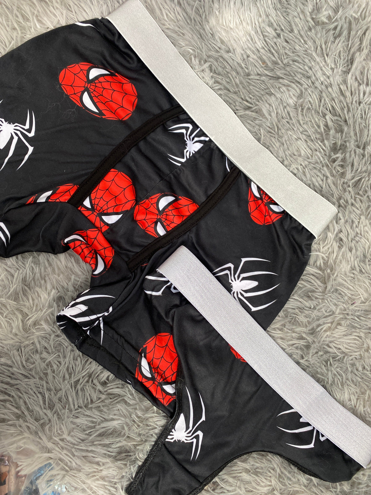 Spiderman arañas blancas Duo Unitalla Con Tanga